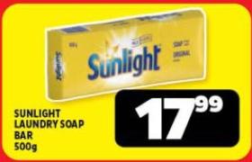 Sunlight Laundry Soap Bar 500g(sesepa se hlatsoang)