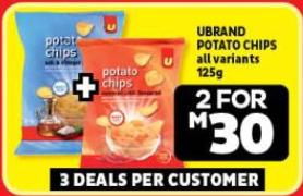 Ubrand Potato Chips all variants(mazimba)