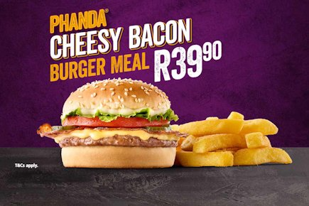 Phanda cheesy bacon Burger meal