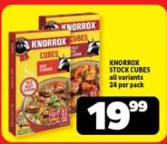 KNORROX STOCK CUBES all variants 24 per pack